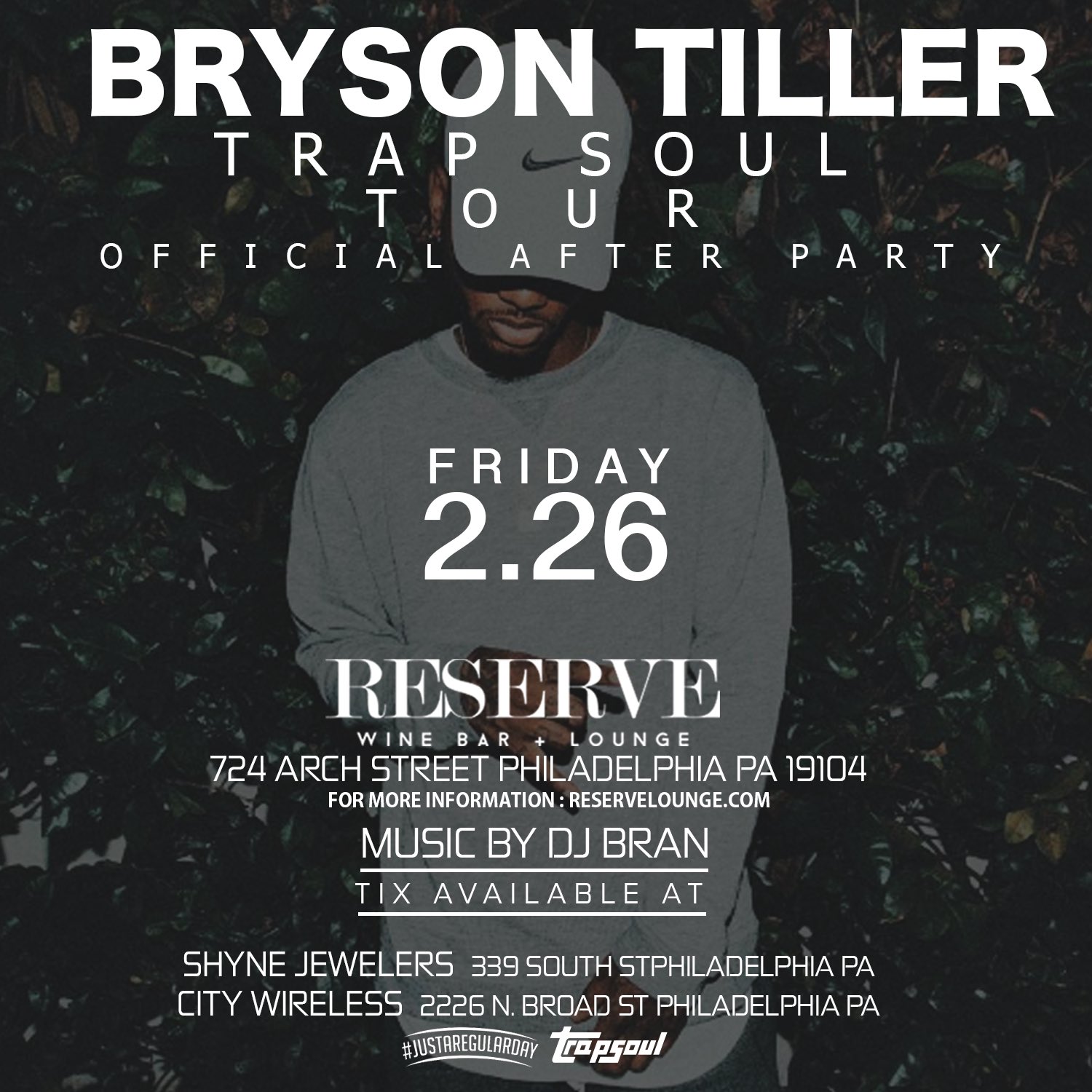 COON PHILLY on Twitter "THE OFFICIAL TRAPSOUL CONCERT AFTERPARTY HOSTED BY brysontiller AT