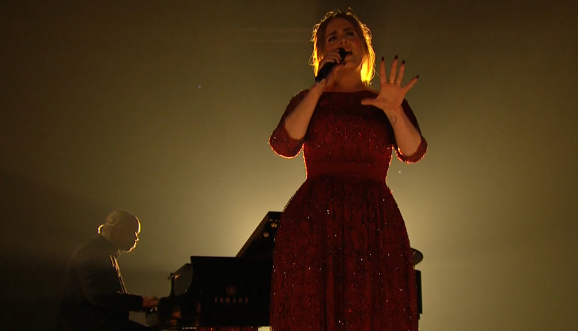 people's tweet photo. We love you @Adele. #GRAMMYs https://t.co/oMsiZ6vwdd
