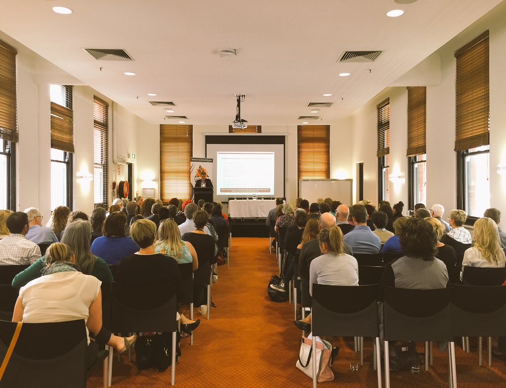 VCOSSLink's tweet photo. Lauren Costello from Dept P&C presents outcome measurement from Vic govt perspective #FinanceNetwork https://t.co/K3JjD0Sfng