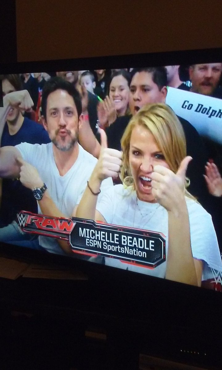 amazevblue's tweet photo. @MichelleDBeadle waiting for you to jump in the ring with a chair. https://t.co/mau01CJked