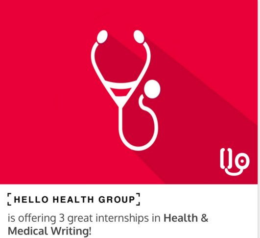 Passion di kesehatan? Suka nulis? Yuk magang di Hello Health Group sbg Health&amp;Medical Writer bitly.com/HealthWriter