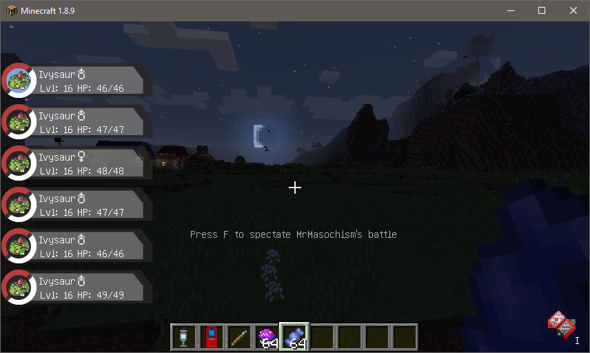 Let's just say I got tired of waiting months for someone else and implemented this myself in 4 hours. <a href="/PixelmonMod/">Pixelmon Mod</a>