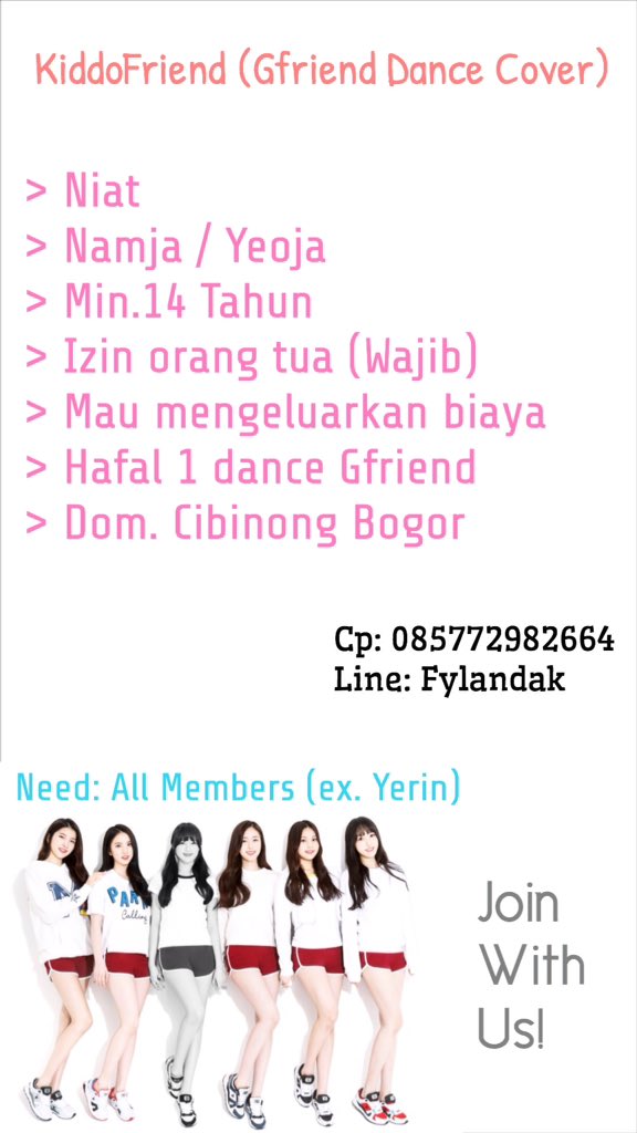 Hai guys! Ada kabar gembira nih buat yang mau gabung sama kita kita&gt;&lt; berminat? Bisa hubungi cp nya yaa&gt;&lt;