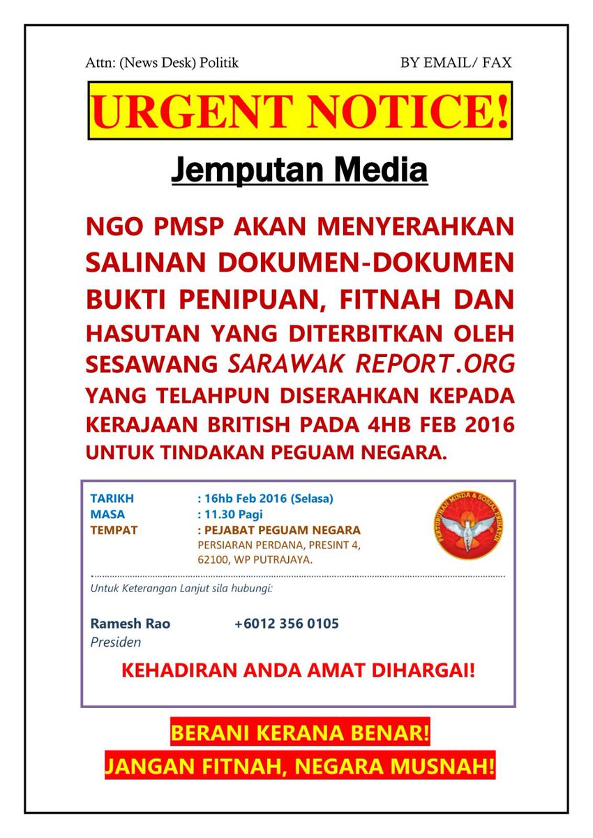 cprao74's tweet photo. Tahniah #PMSP @RameshRaoAKS @zackgs1200 yg menyerah dokumen2 penyelewengan &amp; penipuan @sarawak_report @AGCPutrajaya https://t.co/GVCBBq0Dkm