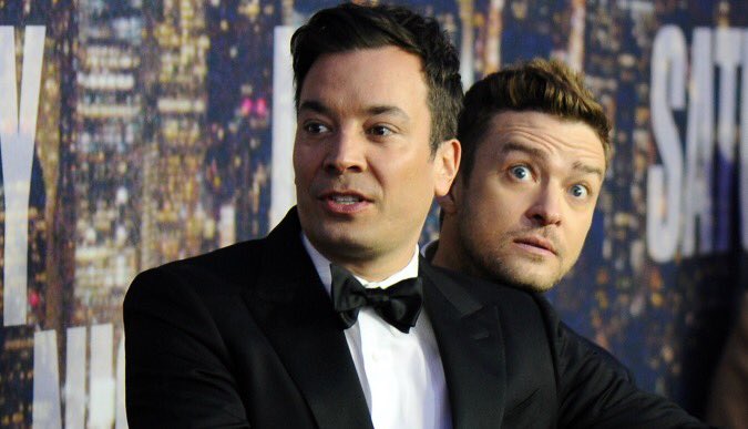 JFalJTim's tweet image. The two faces of America's future.... VOTE FOR US! 🇺🇸
#FallonTimberlake16