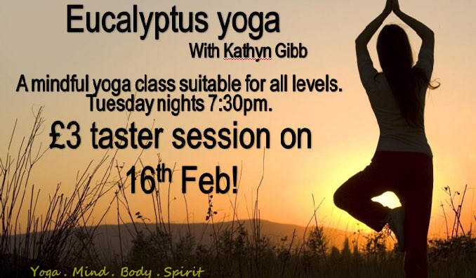 Yoga tonight at the Hall. ONLY £3 this week! Why not give it a try? Yoga is great after a busy day! 7:30pm.