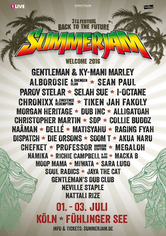 new artists confirmed #summerjam2016 #BackToTheFuture