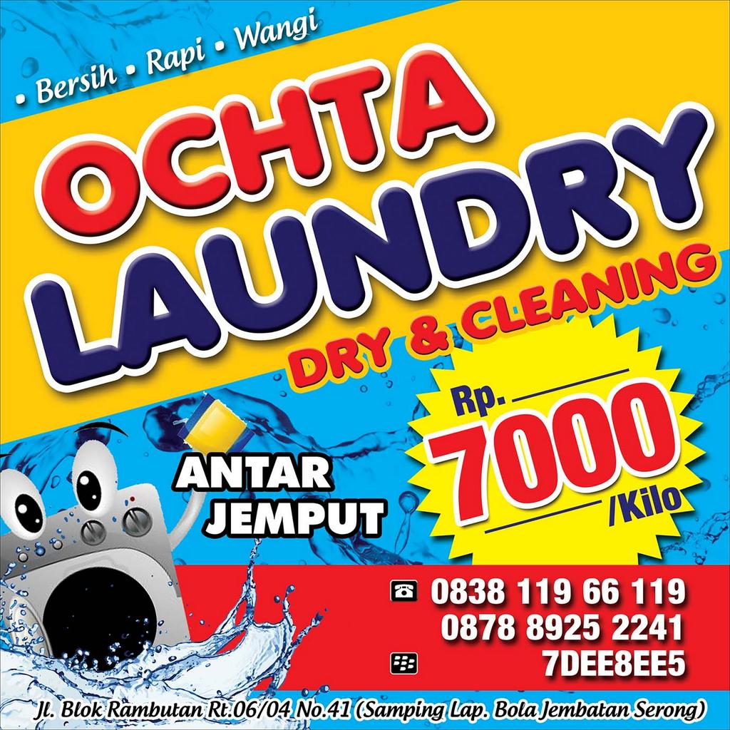 Octha laundry dry&amp;clean
Antar jemput gratis
Rp 7000/kg....