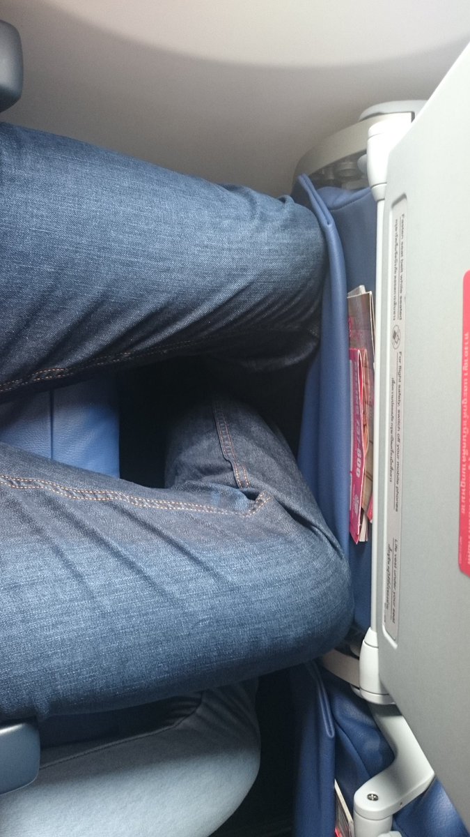 Agastya's tweet photo. @ThaiLionair r u  seriously thinking by making the legspace smaller on your flights will get you happy customers? https://t.co/maOZlPI7Nm