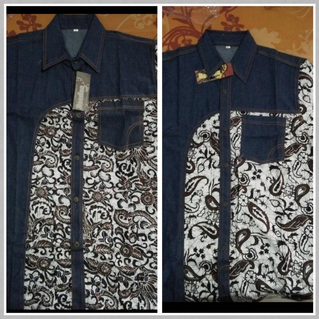 HappyShops's tweet image. Hems kombinasi jean dan batik ,ready stock kiri size L ,kanan XL ,only 67K ,belum termasuk ongkir ,info 541098C2