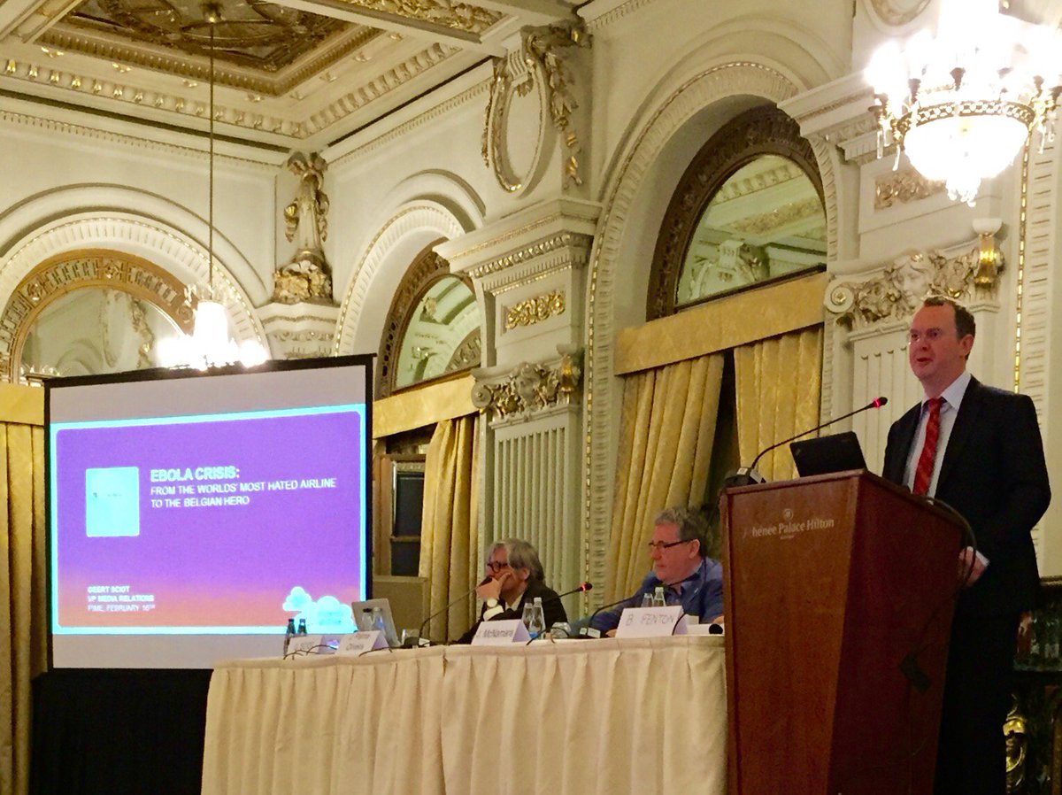 NucleairForum's tweet photo. Great presentation by @FlyingBrussels Geert Sciot on ebola and crisis communication to kick off day 2 of #PIME2016 https://t.co/3WkQP5AoQm