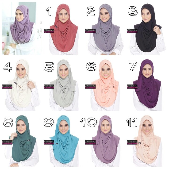 ColourfulCtions's tweet photo. 11 pilihan warna koleksi #InstantShawlsLara. Mana satu menjadi pilihan anda? Rambang mata dibuatnya 😄. https://t.co/Dgv4iu9rnm