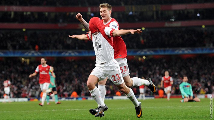 Arsenal's tweet photo. Today in 2011... Remember this? Watch as @Arsenal beat Barcelona 2-1 at Emirates Stadium: https://t.co/UCG5DcvGBa https://t.co/mZgg5Qb0AG