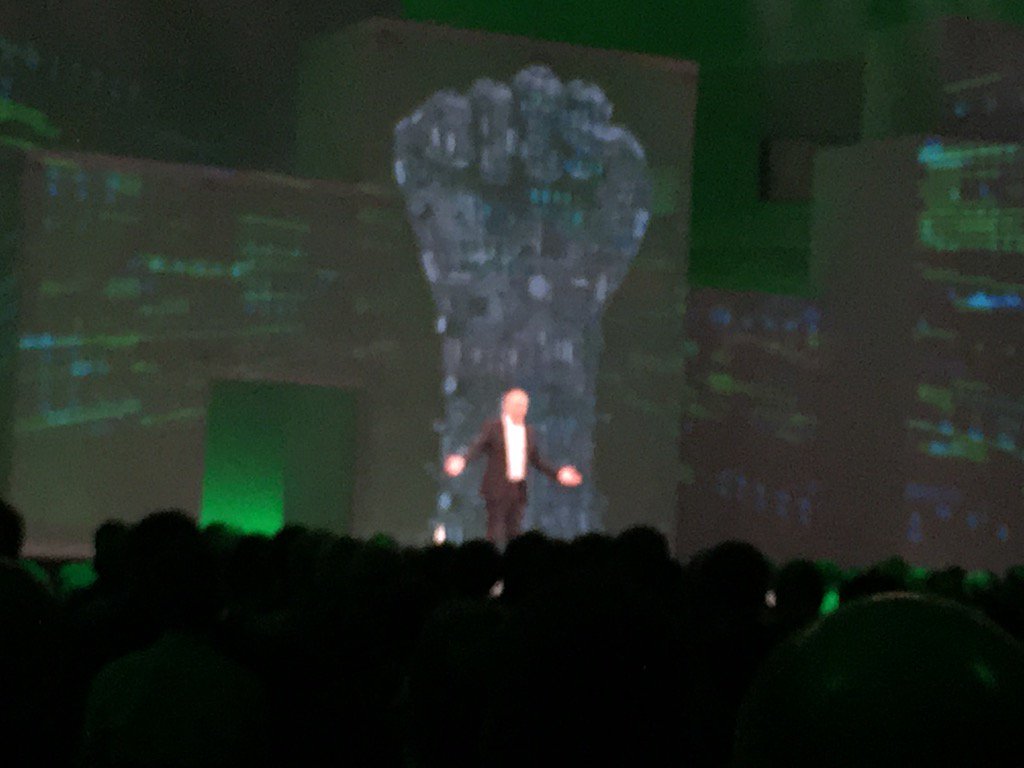 NancyNeipp's tweet photo. #CLEUR Jeremy Bevan rockin' the keynote opener at Cisco Live Berlin.  Disrupt or be disrupted! https://t.co/BL35pGqoAI