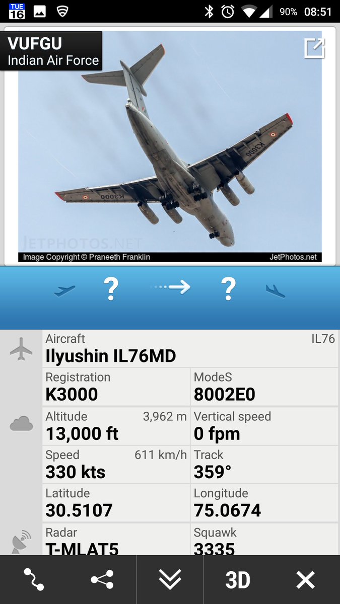 CivMilAir's tweet photo. #IFC Indian Air Force
IL76 #K3000 VUFGU
https://t.co/vcLdIRmEKR https://t.co/x8XNquv2tE