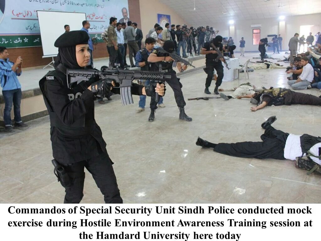 SardarNadeemKh's tweet image. #SpecialSecurityUnit Organisation Hostile Environment Awareness Training Program at #HamdardUniversity