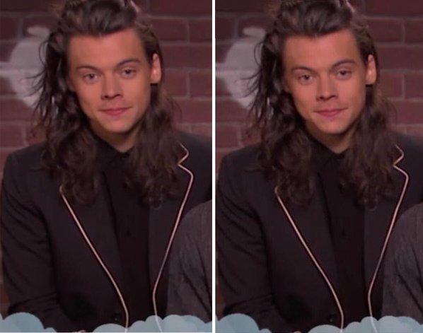 stylescevans's tweet photo. he's clearly upset he gets so much shit about his hair. He tried to shake it off with a smile #KCA #VoteDragMeDownUK https://t.co/qcKMK74aVC