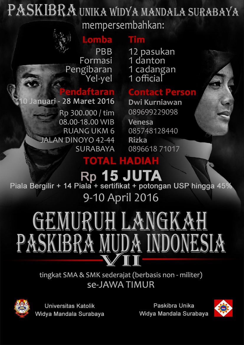 PaskibraWM's tweet photo. TM 1 Lomba Gemuruh Langkah Paskibra Muda VII sudah dekat loh , ikuti terus info dari kami

Salam Loyal https://t.co/bTlV11Zd6o