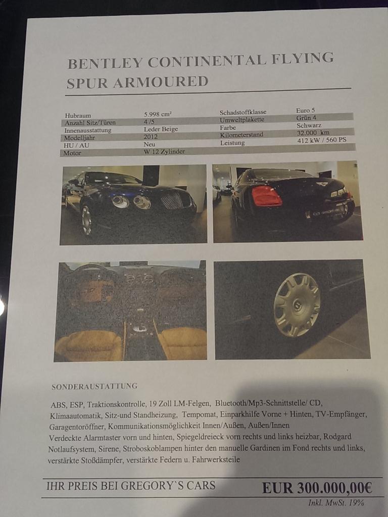 Bentley Continental Flying Spur B6 &amp; B7 Armoured