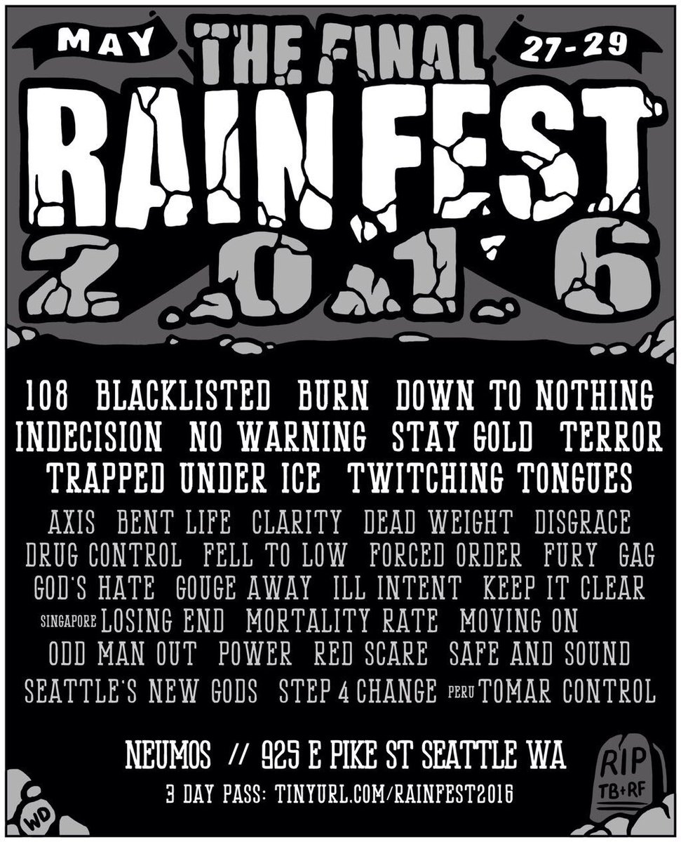NWHC is forever. Get Involved. Stoked that we get to play the final RAIN FEST!