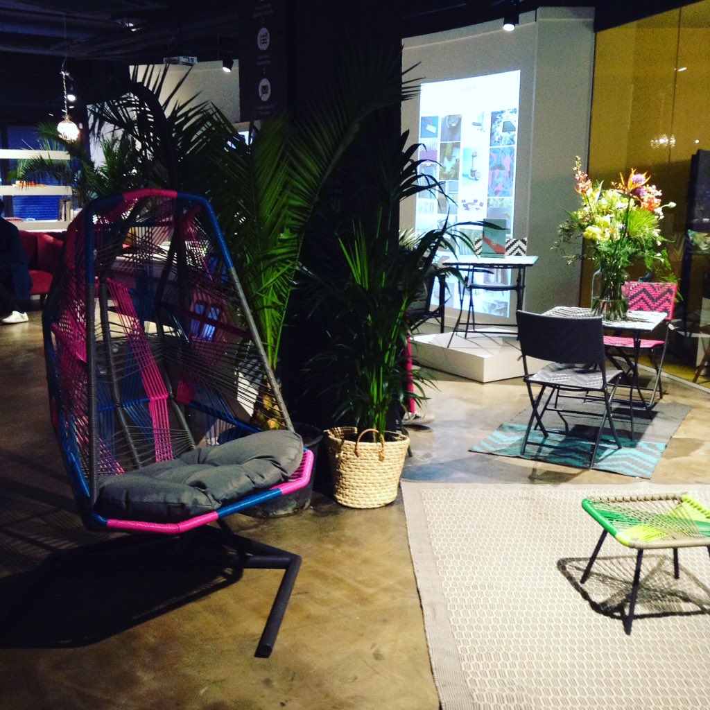madedotcom's tweet photo. Spring has sprung at the #MADEpreview. Thanks to @BloomonUK for the stunning carnival themed bouquets. #flowerpower https://t.co/l4VlX6YSws