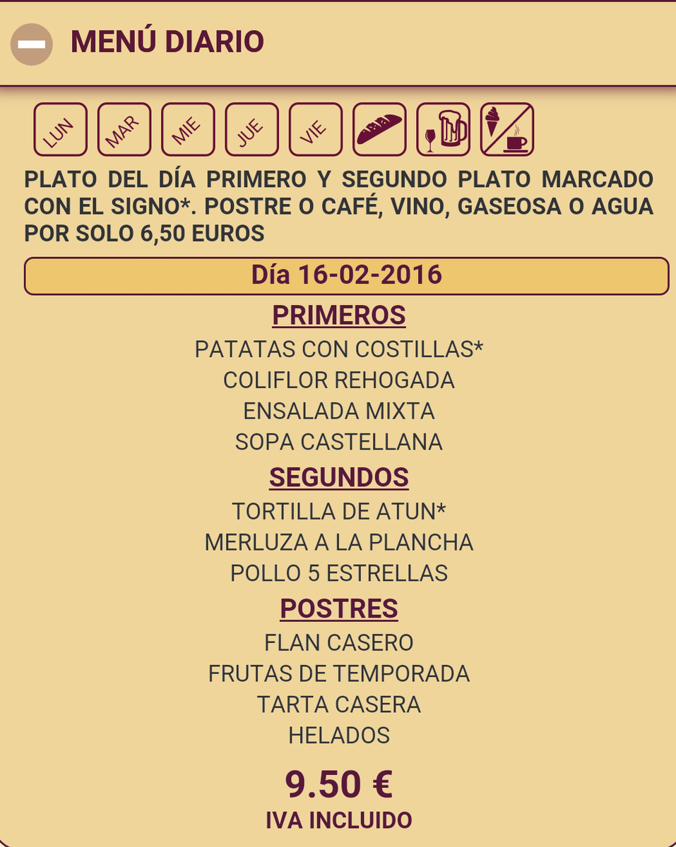 barkako's tweet photo. Los menus para hoy... https://t.co/LqbrOm4pBd