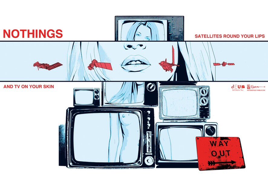 antonio_fuso's tweet photo. An #illustration I did for @dEUSbe #SoftElectricTour #TvShow! With @dEUSupdates @Jonas_Govaerts https://t.co/PEh4RsHgQM