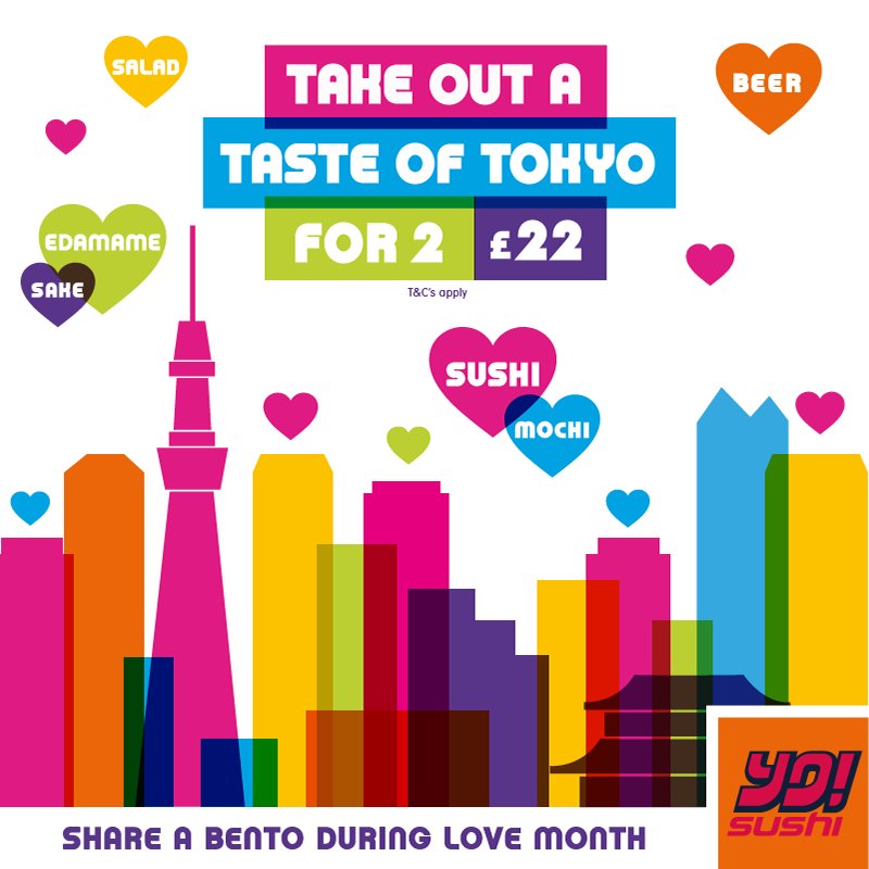 Treat yourself to the great Love Month offers at <a href="/YOSushi/">YO!</a> #LoveMonth