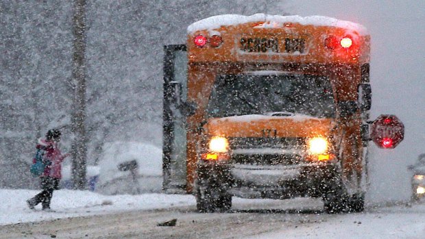 CBCOttawa's tweet photo. School buses cancelled in eastern Ontario, except for one Pembroke school with @ecolecatholique. #ottnews #Ottawa https://t.co/VMURJYtGon