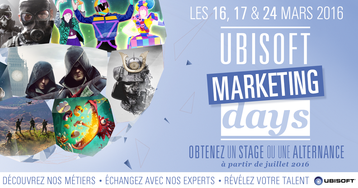 UbisoftFR's tweet image. Révélez votre talent lors des Marketing Days ! Pour postuler, c&apos;est ici : ubi.li/jykea