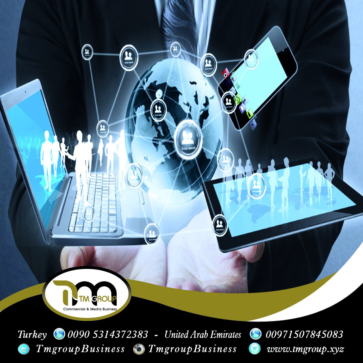 TMGroupBusiness's tweet photo. تقدم مجموعة تي إم خدمات #التسويق_الالكتروني للأعمال مع فريق عمل متخصص يضمن لك انتشار ��لامتك التجارية عبر #الإنترنت https://t.co/qySxIxHOX3