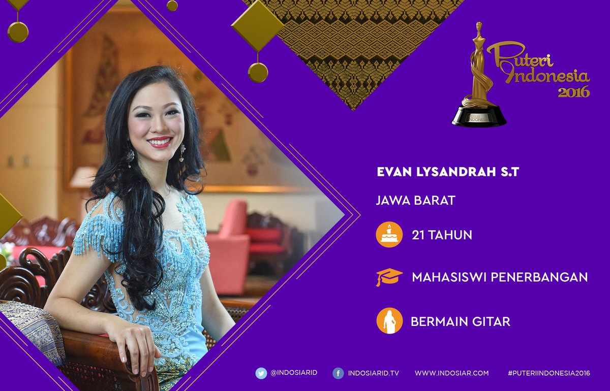 Indosiar's tweet photo. Yuk tweet #PuteriIndonesia2016 Jabar @puterindonesia_ @IndosiarID sebagai Puteri Favorit Kepulauan 
https://t.co/nQ1IXPxulq