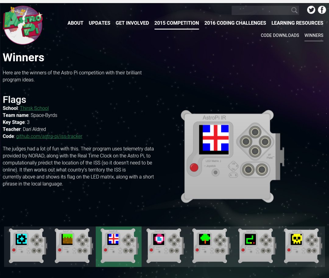 ThirskICT's tweet photo. @astro_pi_vis @astro_timpeake look forward to seeing the results and also running the Flags. https://t.co/HMs2DZKqAt