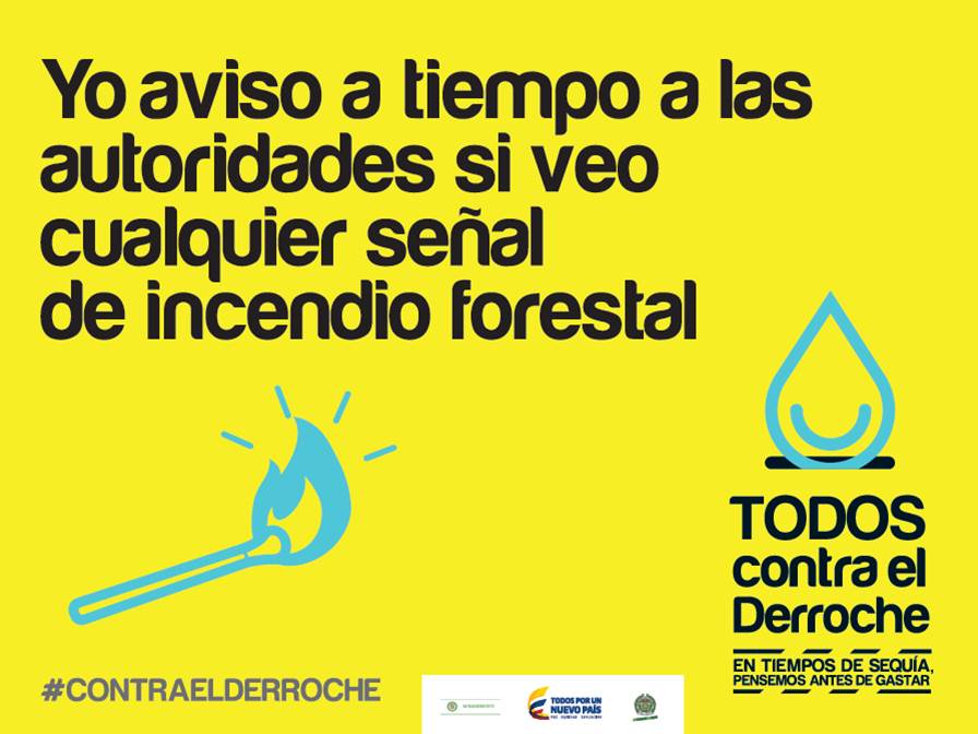 PoliciaColombia's tweet photo. Toma conciencia, No arrojes colillas de cigarrillo o vidrios en zonas rurales; evita incendios. #FenómenoDelNiño https://t.co/3uPTk2VmfQ