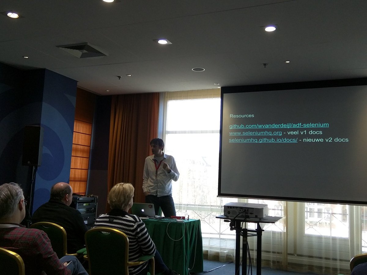 lucb_'s tweet image. @wilfreddeijl talking #Oracle_ADF and selenium testing at the @OGh_nl Fusion Middleware Experience #nlfme2016