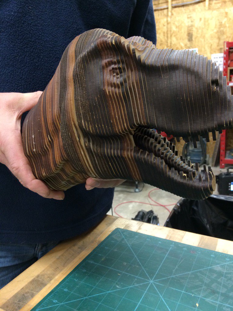 RachelLagacectv's tweet photo. How to make a laser cut dinosaur like this @AssentWorks @CTVMorningWPG https://t.co/WjR6rvUMP9