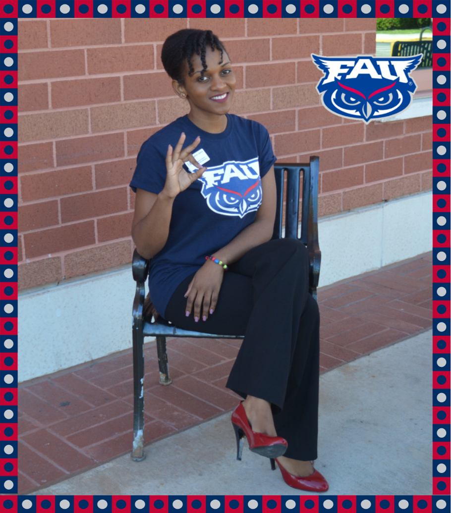 FAUTransfer's tweet photo. Say hello to our amazing Assistant Director, Stella! #FAUTransfer #FAUBroward2016 https://t.co/0vxwUUATmx