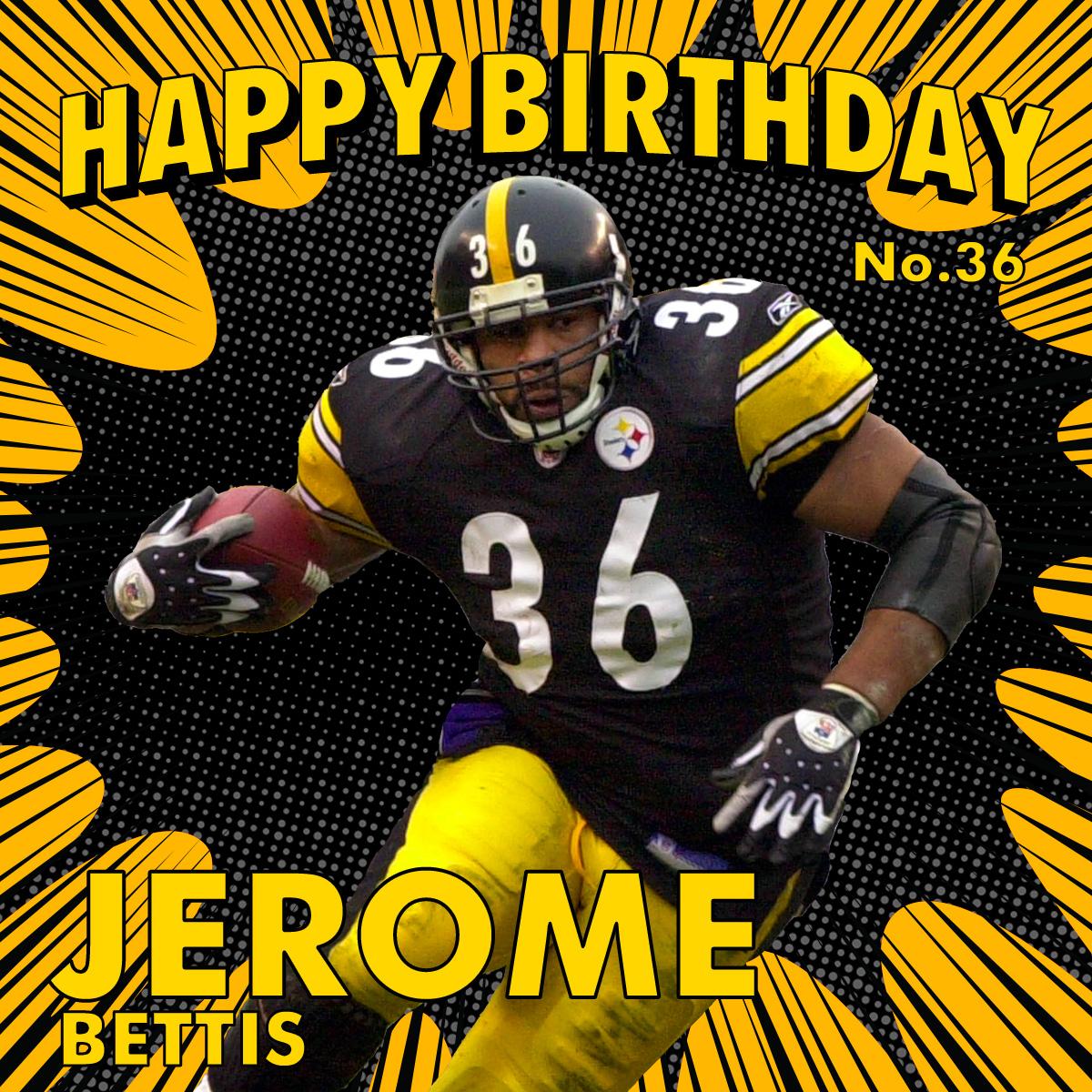 NFL's tweet photo. Happy Birthday to @steelers great "The Bus" Jerome Bettis! https://t.co/lZFM9ldsH6