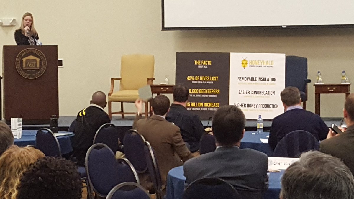 smithinstitute's tweet photo. Second undergraduate pitch: Honey Halo! #uncsec https://t.co/m1KxjdXNvq