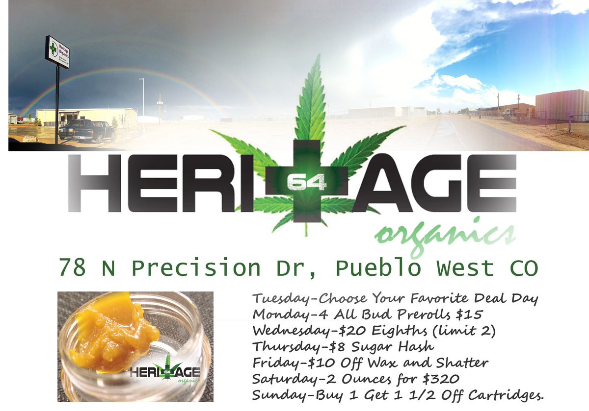 HOrganicsPueblo's tweet photo. #MembersTuesday #ChooseYourDeal Day at Heritage Organics #MedicalDispensary 78 N Precision, Pueblo CO https://t.co/3NozFZg2bI