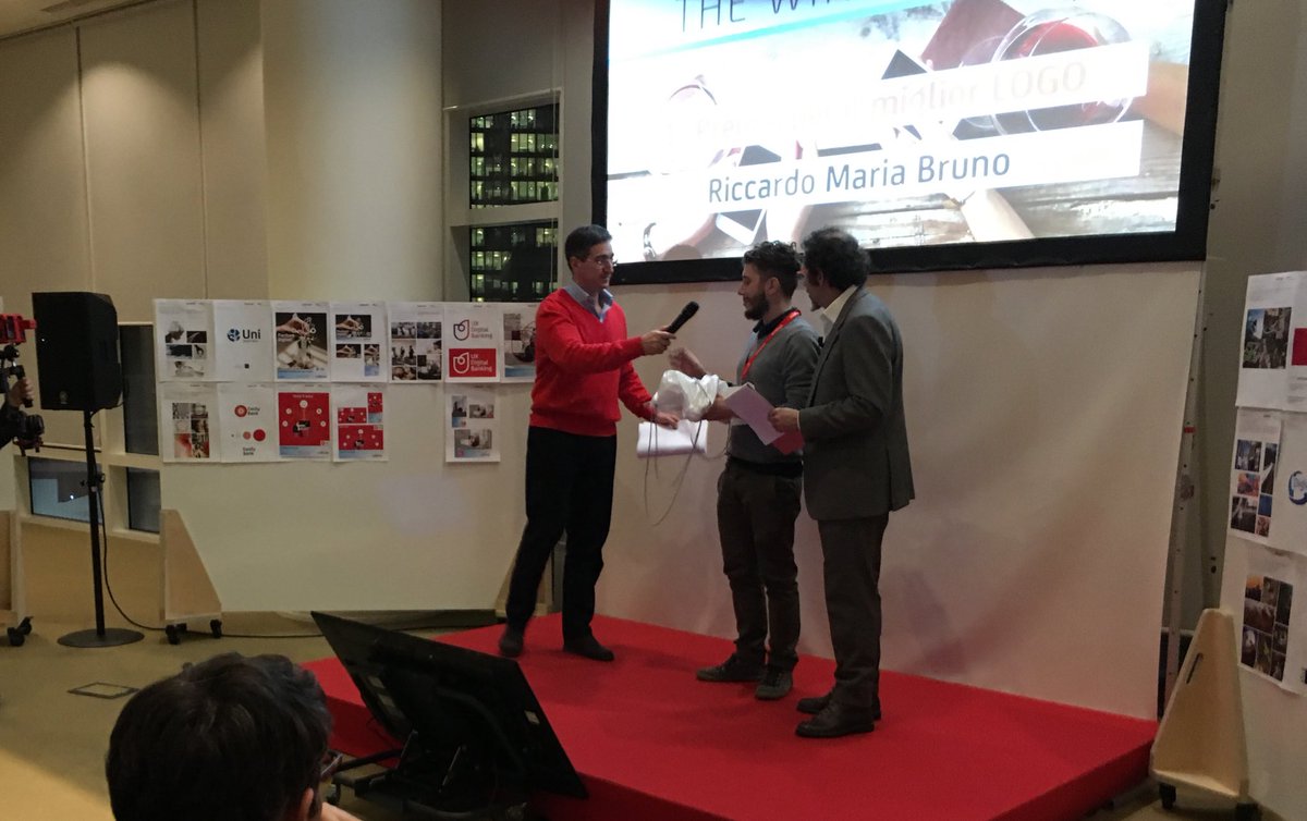 UniCreditEurope's tweet image. Il #digitaltransformationcontest di UniCredit e @IED_Milano è vinto da Riccardo Maria Bruno per il miglior logo