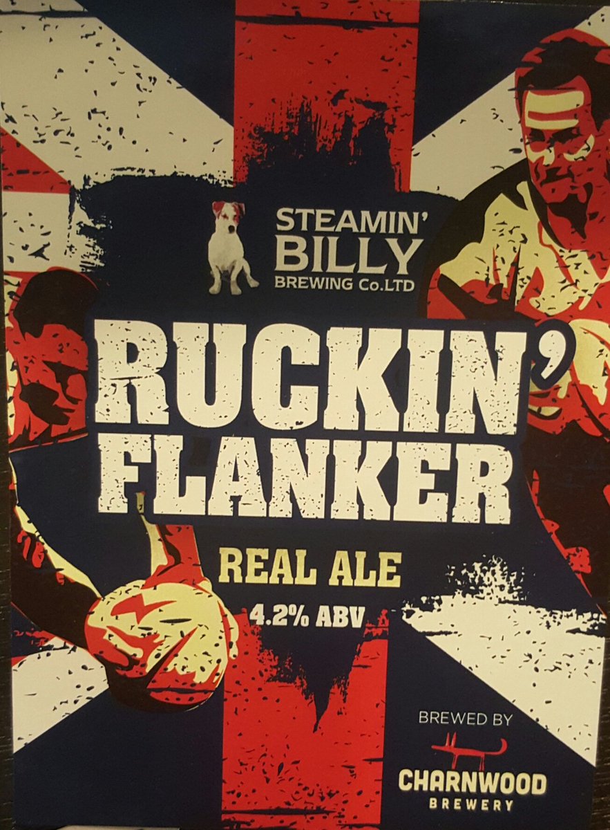 theroundrobinn's tweet photo. We are so lucky to have a cask of Ruckin Flanker from @charnbrew Brewed specially for @SteaminBilly1 on by Thurs! https://t.co/HwHrq5OsNb