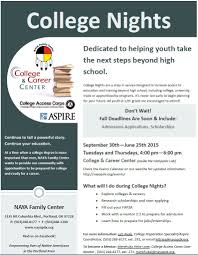 NAYAFam's tweet photo. Help with admissions, scholarships, FAFSA, &amp; more at NAYA College Nights, Tues/Thurs. Info: https://t.co/FecFYtjqbA https://t.co/kOFffhAoPw