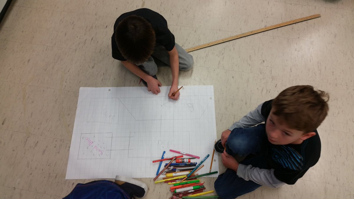 We are designing playgrounds. We are figuring out the area of the space we need for each piece of equipment #jctldsb