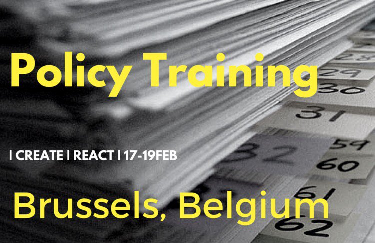 This weekend we are in Brussels!New |CREATE|REACT| Policy training.Discover more on our site:on.fb.me/1omE1nD