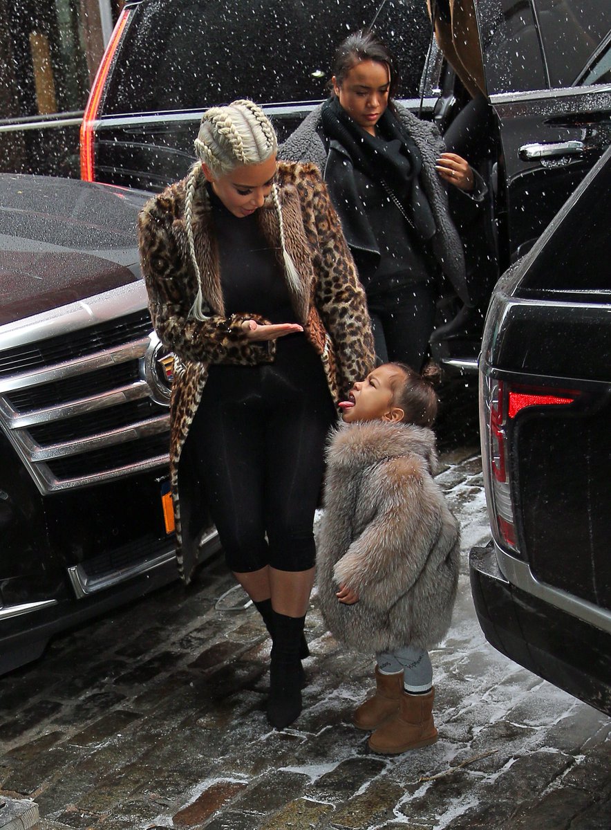 KardashianNavy's tweet photo. Kim and Nori ❤️❄️ https://t.co/RJQFbWD0uK