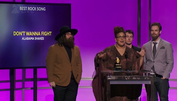 EngineShop's tweet photo. From #MBEvolutionTour to the #GRAMMYs, congrats on last night's wins @Alabama_Shakes! (📷: @TheGRAMMYs) https://t.co/kJ3khY4ySu