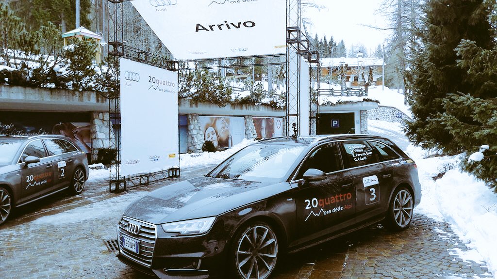 KappaItalia's tweet photo. @KappaItalia per #Audi20quattro @AudiIT finisce la 24 ore a Cortina https://t.co/LRx8QqHDBb