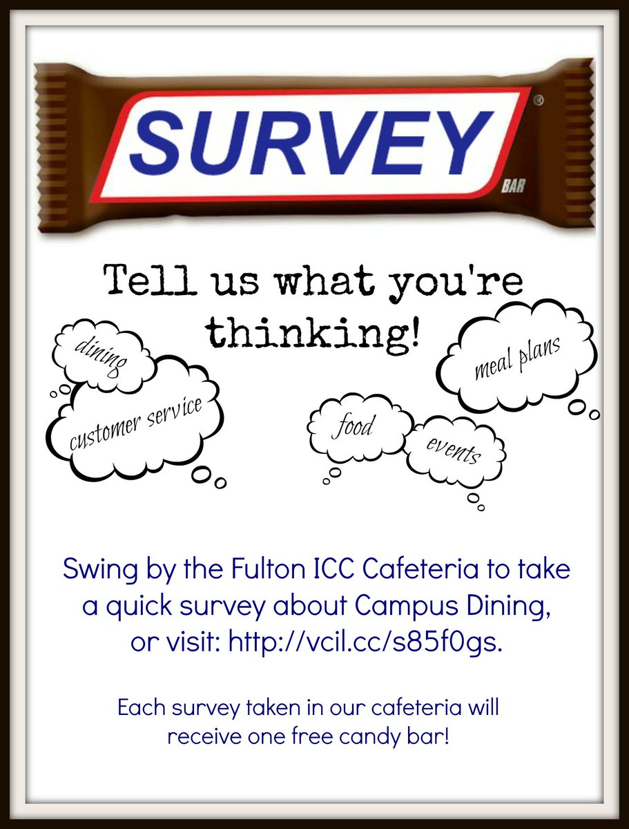 icc_dining's tweet photo. It's survey time! #freecandybars @LetsGoICC @ItawambaCC https://t.co/7xFaXAFCCf