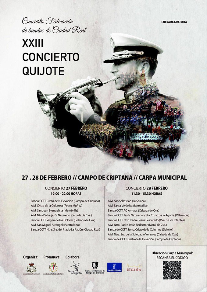 BandaNegrillos's tweet photo. Primer acto de la Cuaresma, 27 de Febrero, Certamen Provincial en Ciudad Real. Organiza @bandascr @BANDAELEVACION https://t.co/T7jD6wRtFA